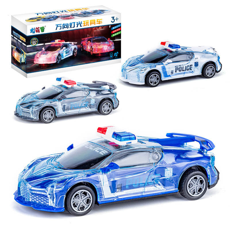 Children's Electric Universal Transparent Police Car Toy