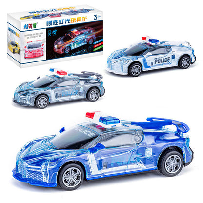 Children's Electric Universal Transparent Police Car Toy