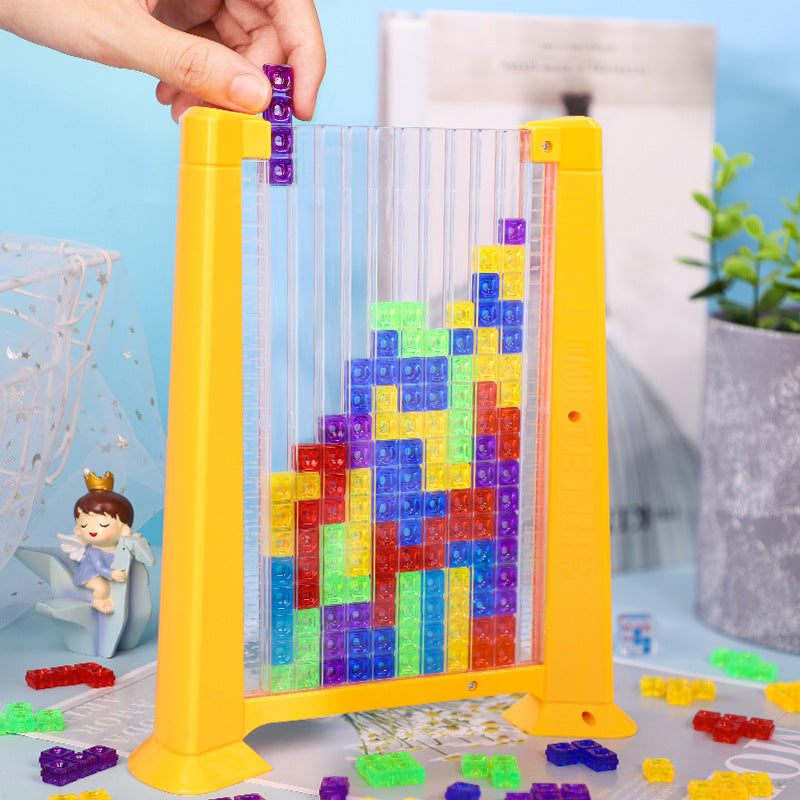 Tetris Game Colorful 3D Puzzle Tangram Math Toys Preschool Imagination