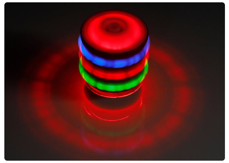 Colorful Flash LED Light Spinning Top Laser Music Gyroscope Kid's