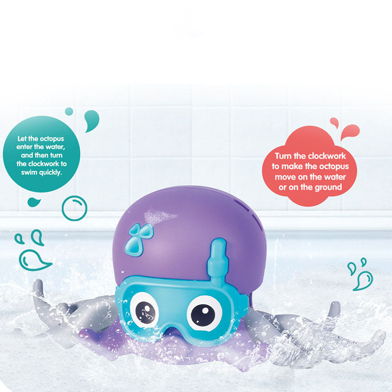 Bathing Bathtub Water Spring Floating Octopus Drag Walk Swim