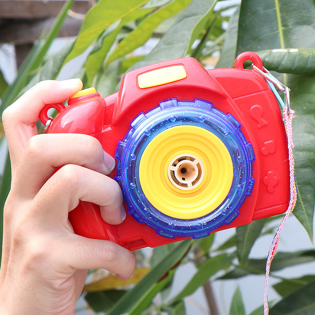 Children's electric bubble camera toy