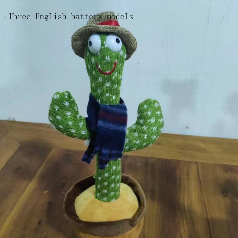 Luminous Electronic Dancing Cactus Recording Singing Plush Toy