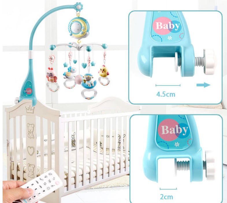 Baby Rattles Crib Mobiles Toy Holder Rotating Mobile Bed Bell