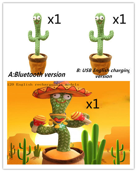 Luminous Electronic Dancing Cactus Recording Singing Plush Toy