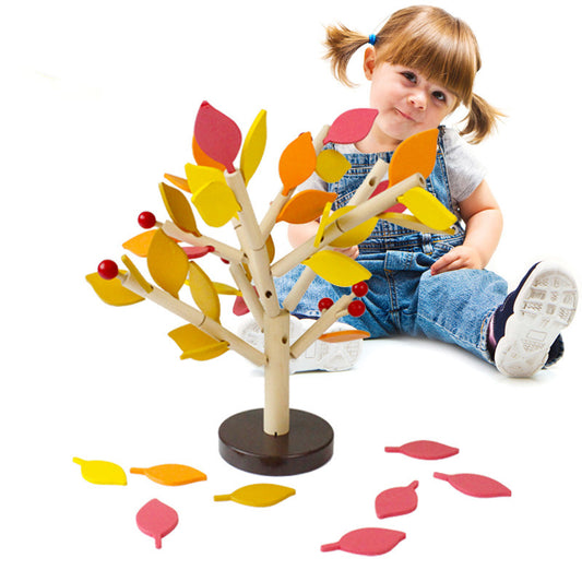 Building Block Leaf Tree Children's DIY Handmade Three dimensional Intelligence Toys