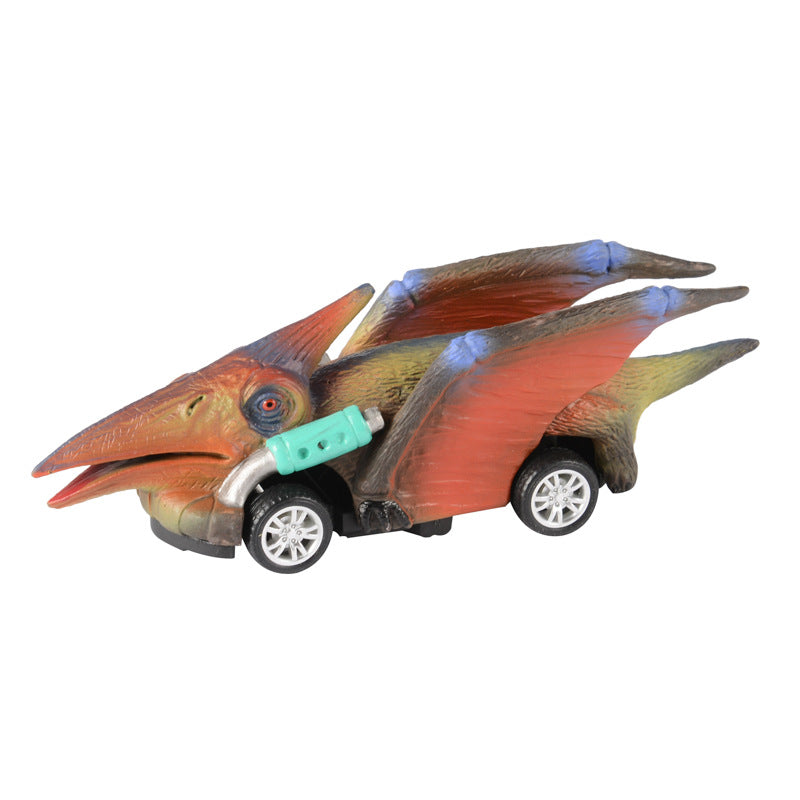 New Dinosaur Pullback Car Four-wheeled Dinosaur Model Car Racing