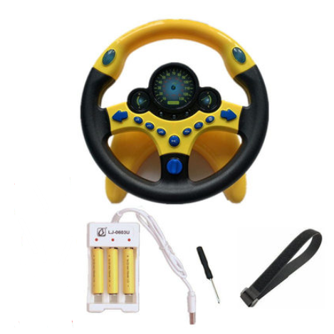 Sound and light  toy simulation steering wheel