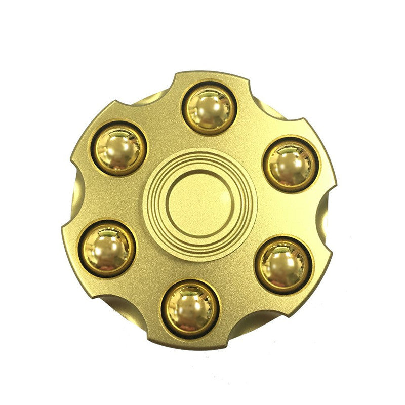 Unique Brass Gun Revolver Bullet Fidget Toy Spinner Copper Hand Spinners