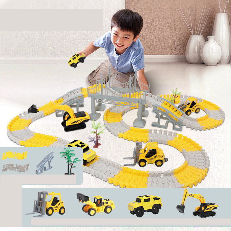 Tong Li Engineering Car Rail Car Toy Puzzle