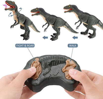 Remote Control R C Walking Dinosaur Toy With Shaking Head