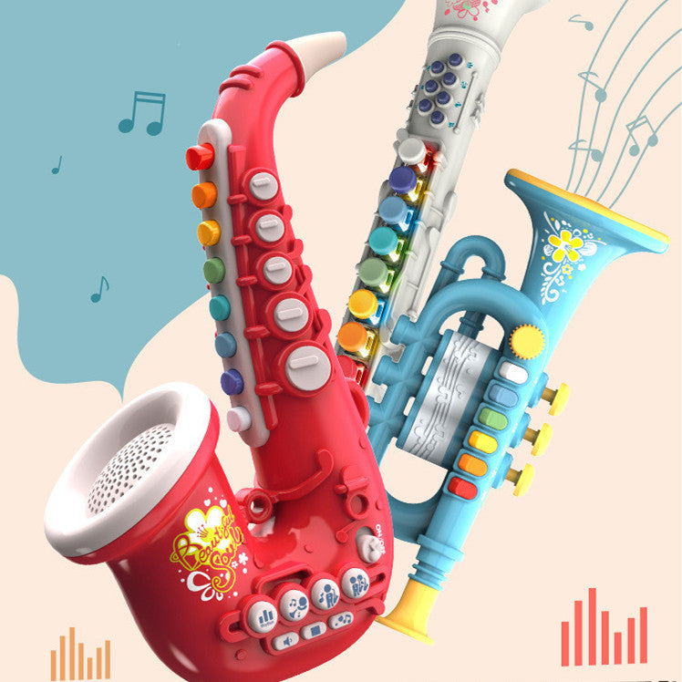 Children's Simulation Electric Saxophone Trumpet Clarinet Early Education Music Toys