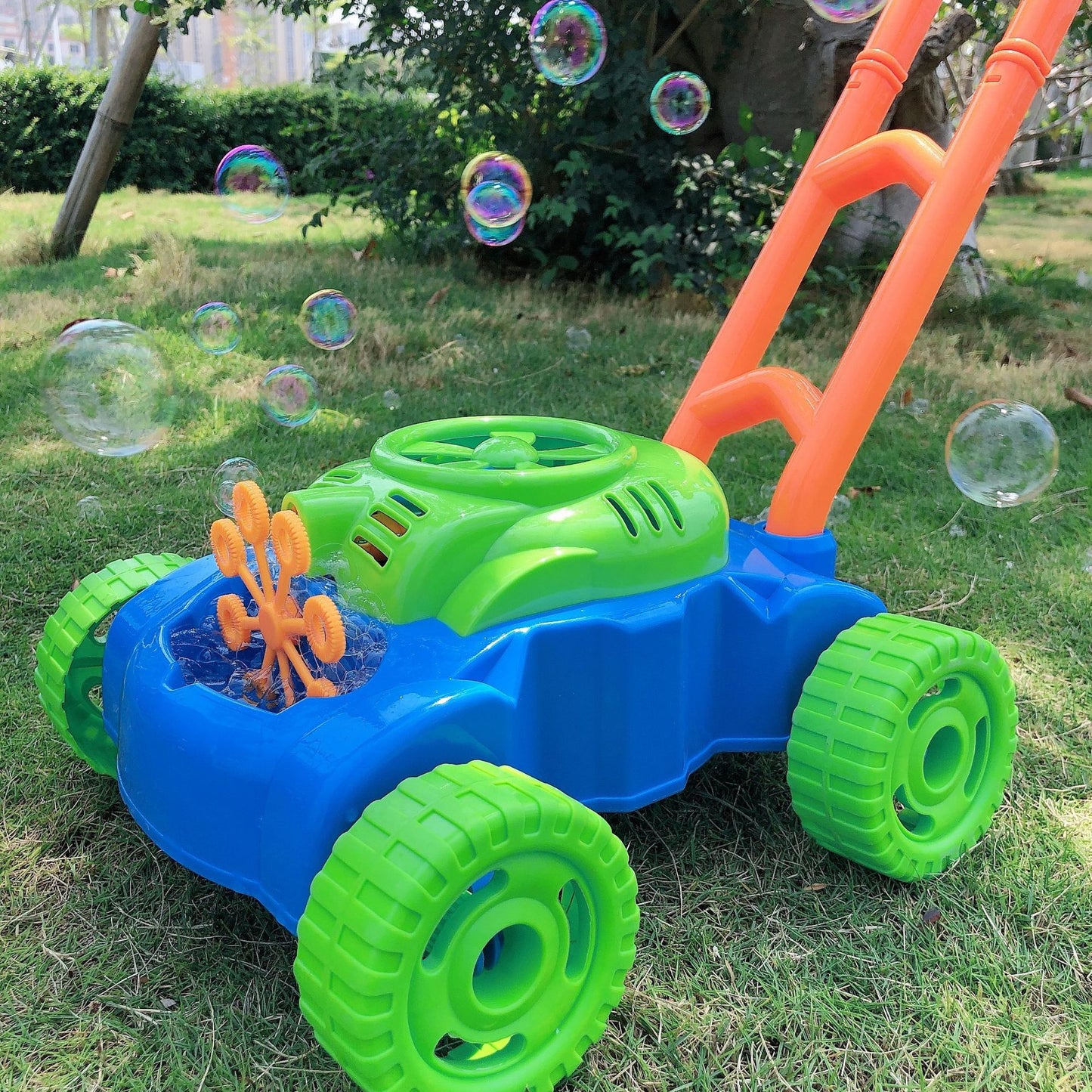 Plastic Hand Push Bubble Machine Electric Blowing Bubble Outdoor