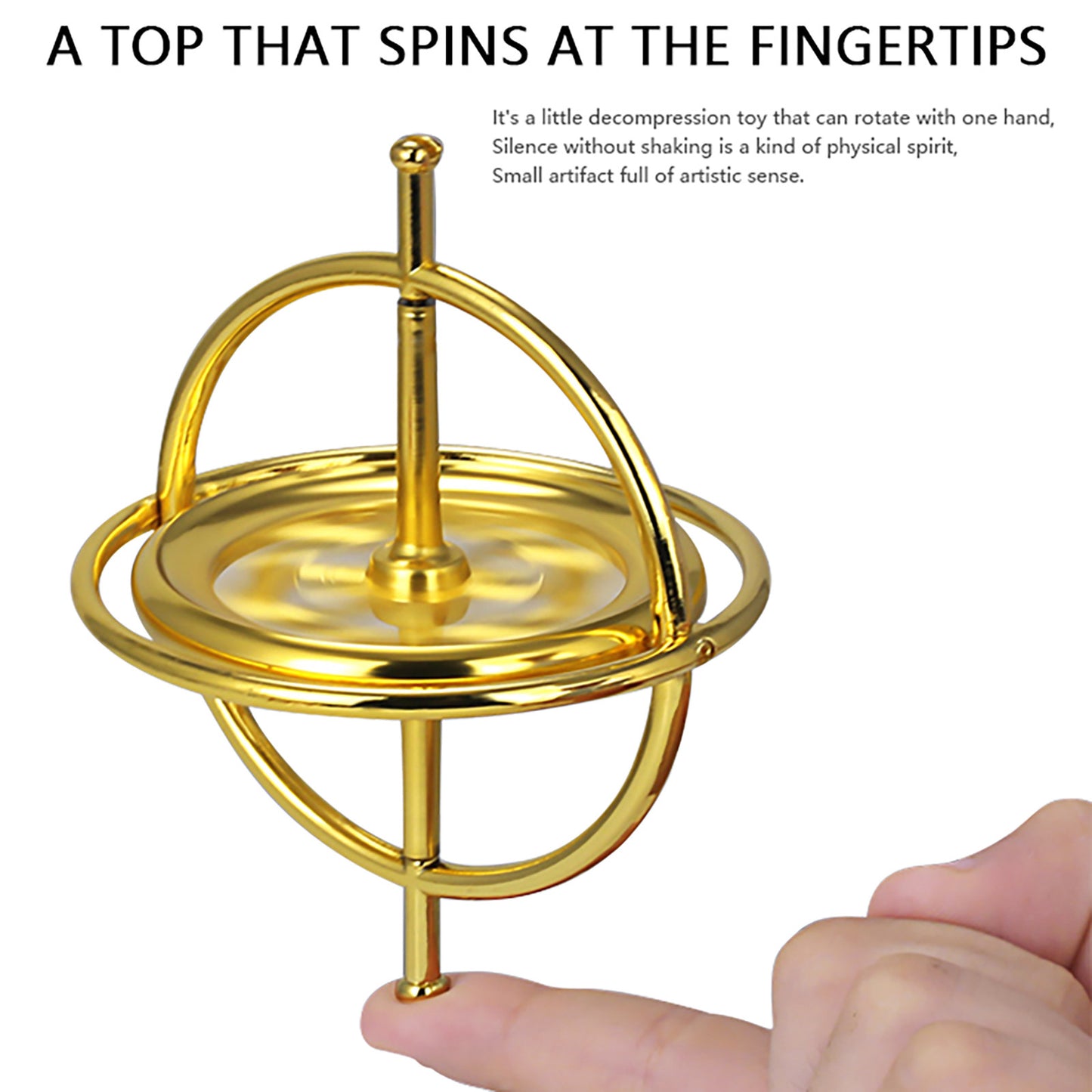 Creative Scientific Learning Metal Finger Gyroscope Gyro Top Pressure