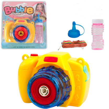 Children's electric bubble camera toy