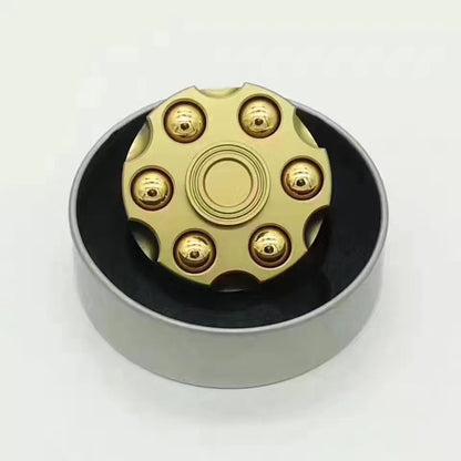 Unique Brass Gun Revolver Bullet Fidget Toy Spinner Copper Hand Spinners