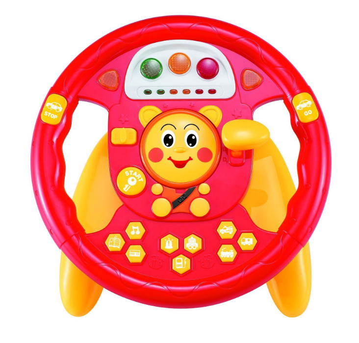 Sound and light  toy simulation steering wheel