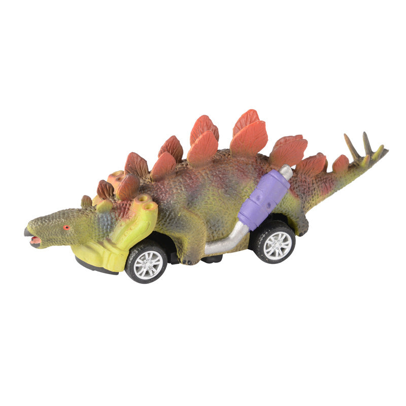 New Dinosaur Pullback Car Four-wheeled Dinosaur Model Car Racing