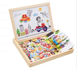 Wooden Magnetic Puzzle Toys Children 3D Puzzle Box Figure Animals