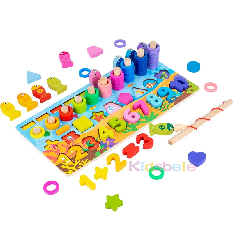 Wooden Educational Puzzle Fishing Toys