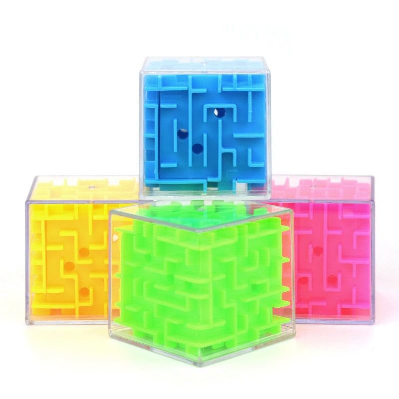 3D Maze Magic Cubes Six-sided Puzzle Cubes Rolling