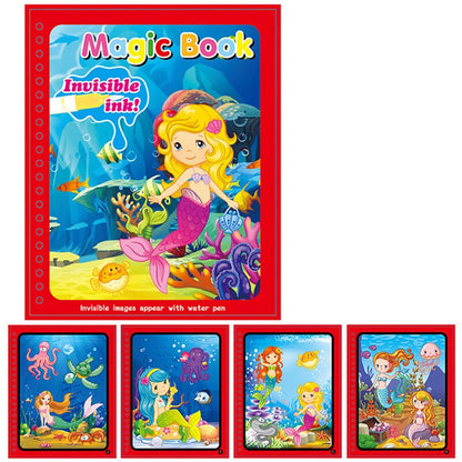 Animal Zoo Princess Magic Water Drawing Book