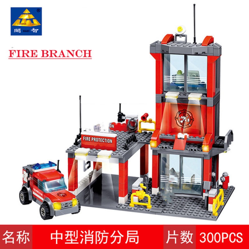 Building Blocks City Fire Station Model