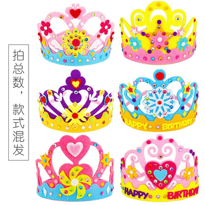 Creative DIY Craft Toys Sequins Crown Flower