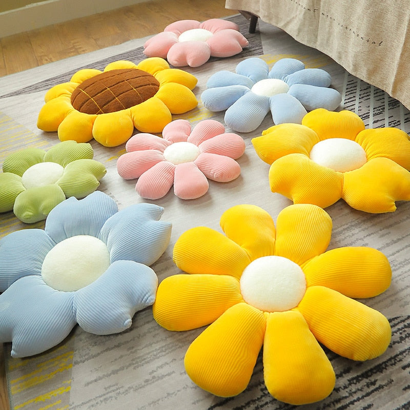 Stuffed Six Petal Flower Cushion Girly Room