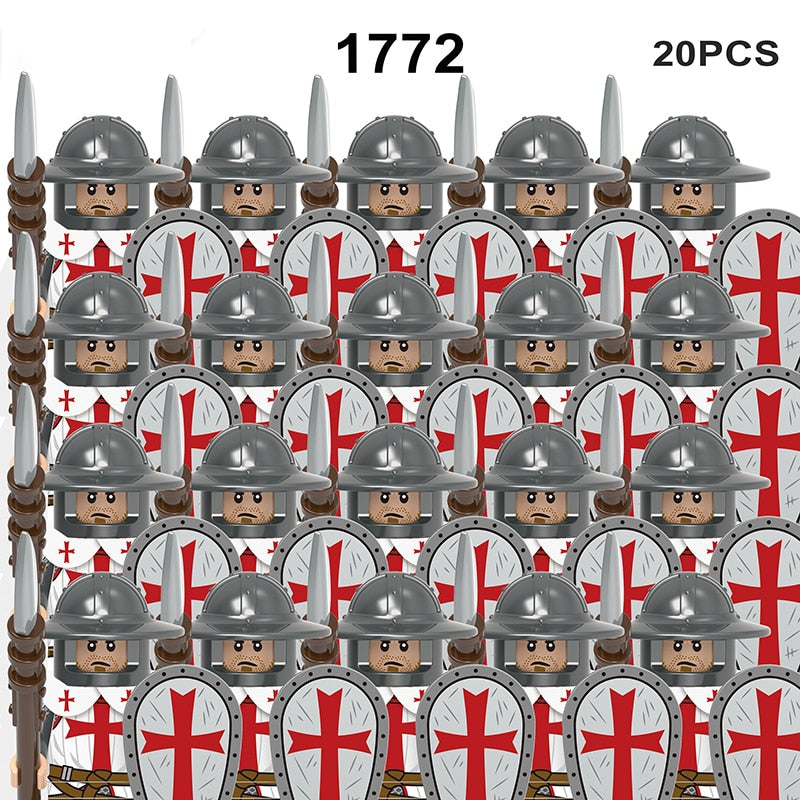 Medieval Military Sets Figures Building Blocks Helmets