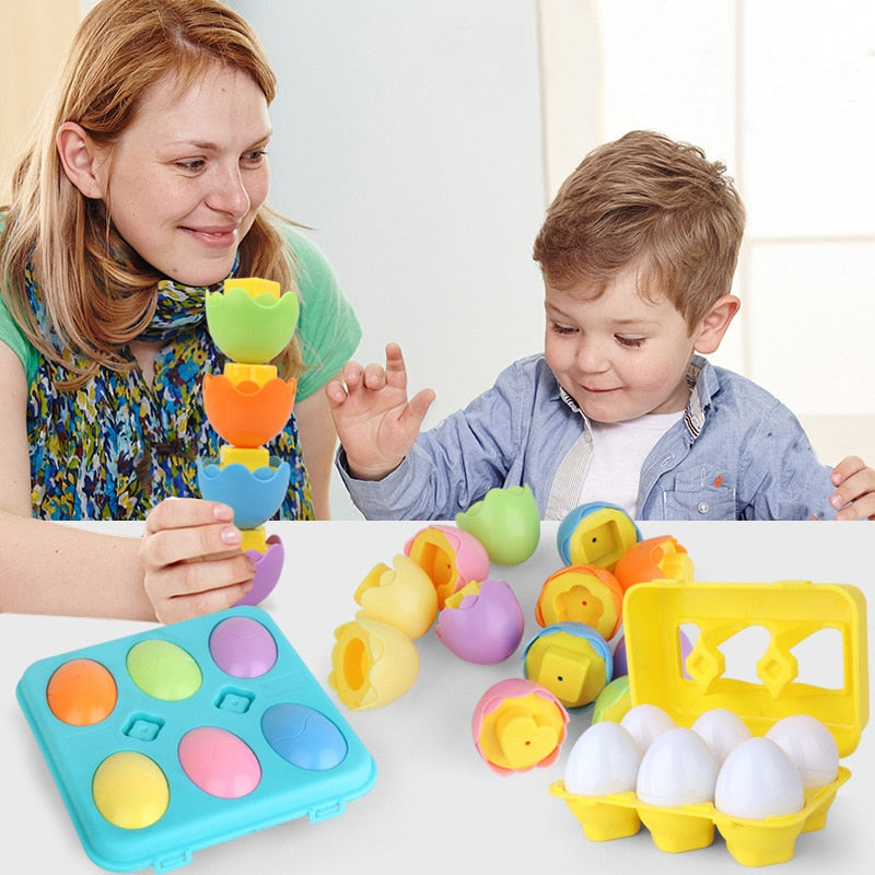 Montessori Baby Toys Smart Eggs 3D Puzzle