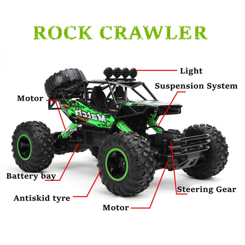 4WD RC Car With Led Lights 2.4G Radio Remote Control