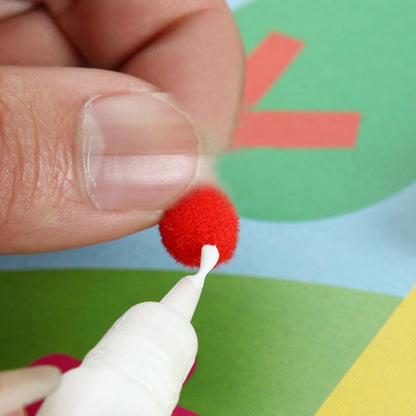 DIY Craft Toys Button Stickers Pompom Stickers