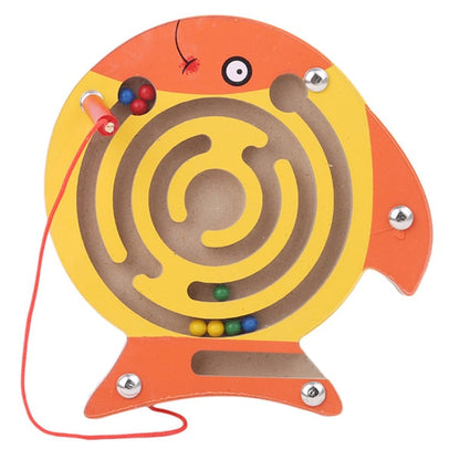 Children Magnetic Maze Toy Kids Wooden Puzzle