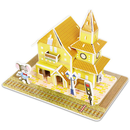 Kids 3D Stereo Puzzle Cartoon House