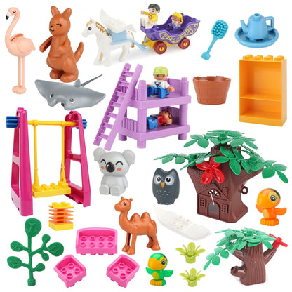 Big Building Blocks Bricks Accessories Zoo Animals