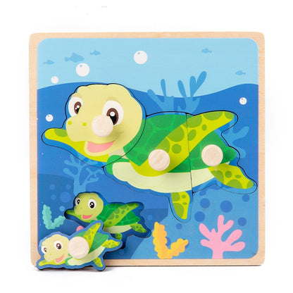 Baby Toys 3D Wooden Puzzles Educational Cartoon