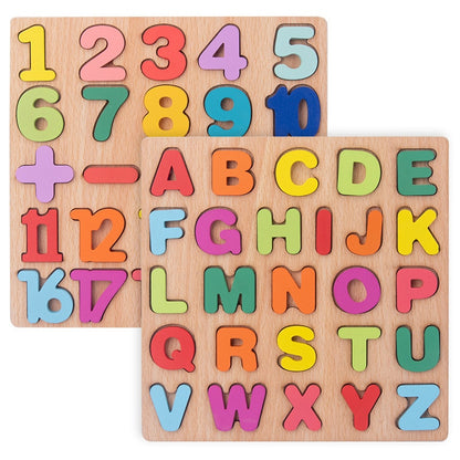 Wooden 3D Puzzle Toy Kids English Alphabet