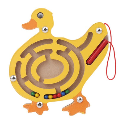 Children Magnetic Maze Toy Kids Wooden Puzzle