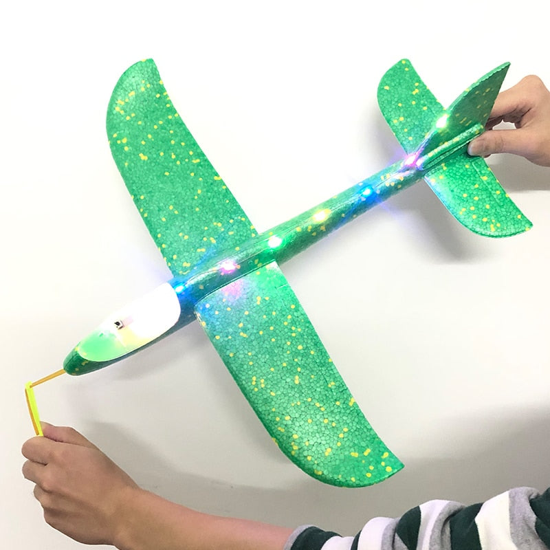 50CM Big LED Flash Foam Plane Glider Hand Throw Light