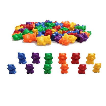 1 Set Rainbow Weight Counting Bear With Stacking