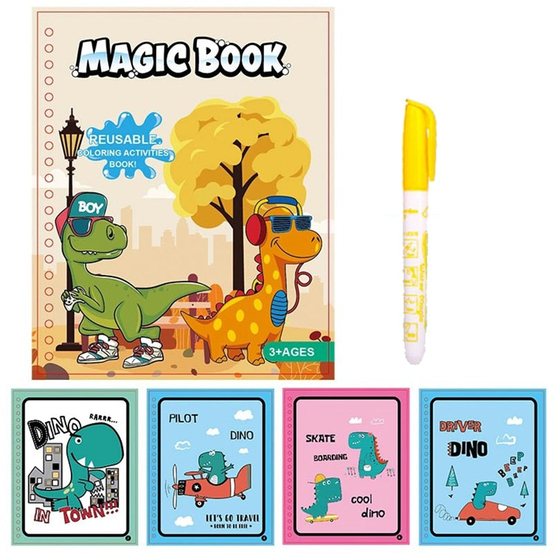 Animal Zoo Princess Magic Water Drawing Book