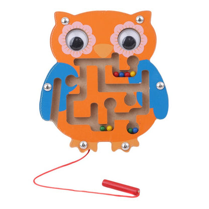 Children Magnetic Maze Toy Kids Wooden Puzzle