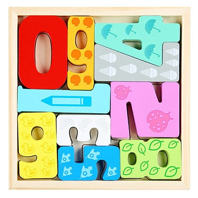 Baby Montessori Toys  Wooden Puzzle Tangram