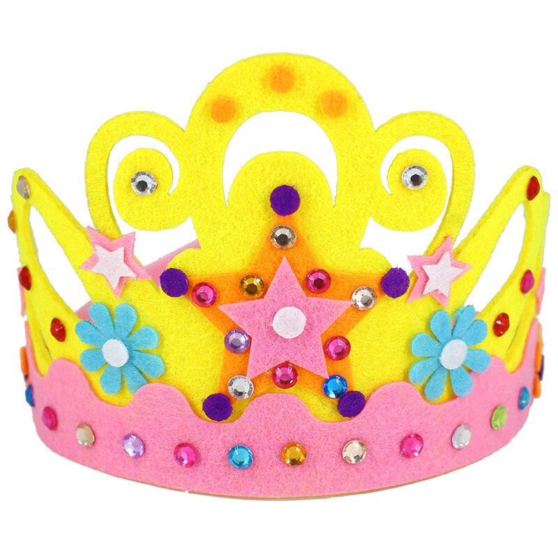 Creative DIY Craft Toys Sequins Crown Flower