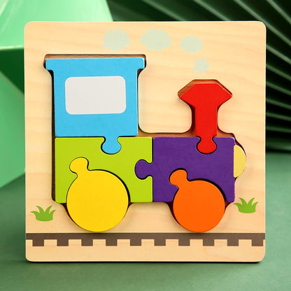 High Quality 3D Wooden Puzzles Educational Cartoon