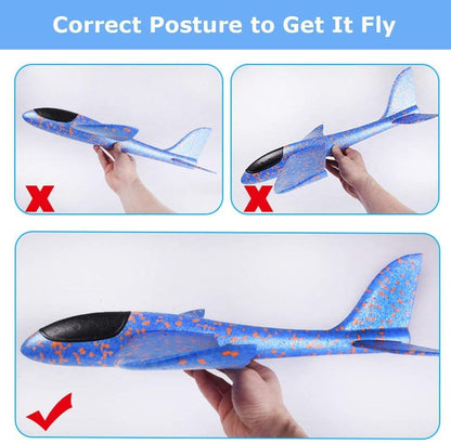 50CM Big Foam Plane Flying Glider Toy With LED