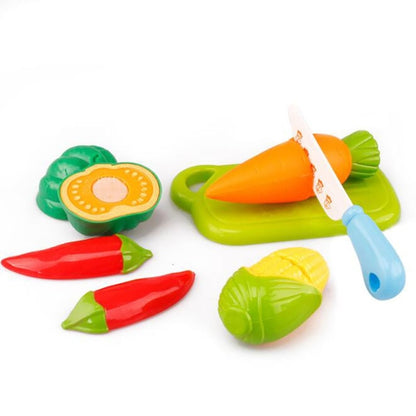 Cutting Fruits Vegetables Pretend Play kids Kitchen Toys