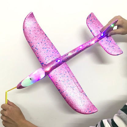 50CM Big LED Flash Foam Plane Glider Hand Throw Light