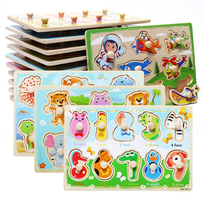 New Montessori Toys Wooden Puzzle Cartoon